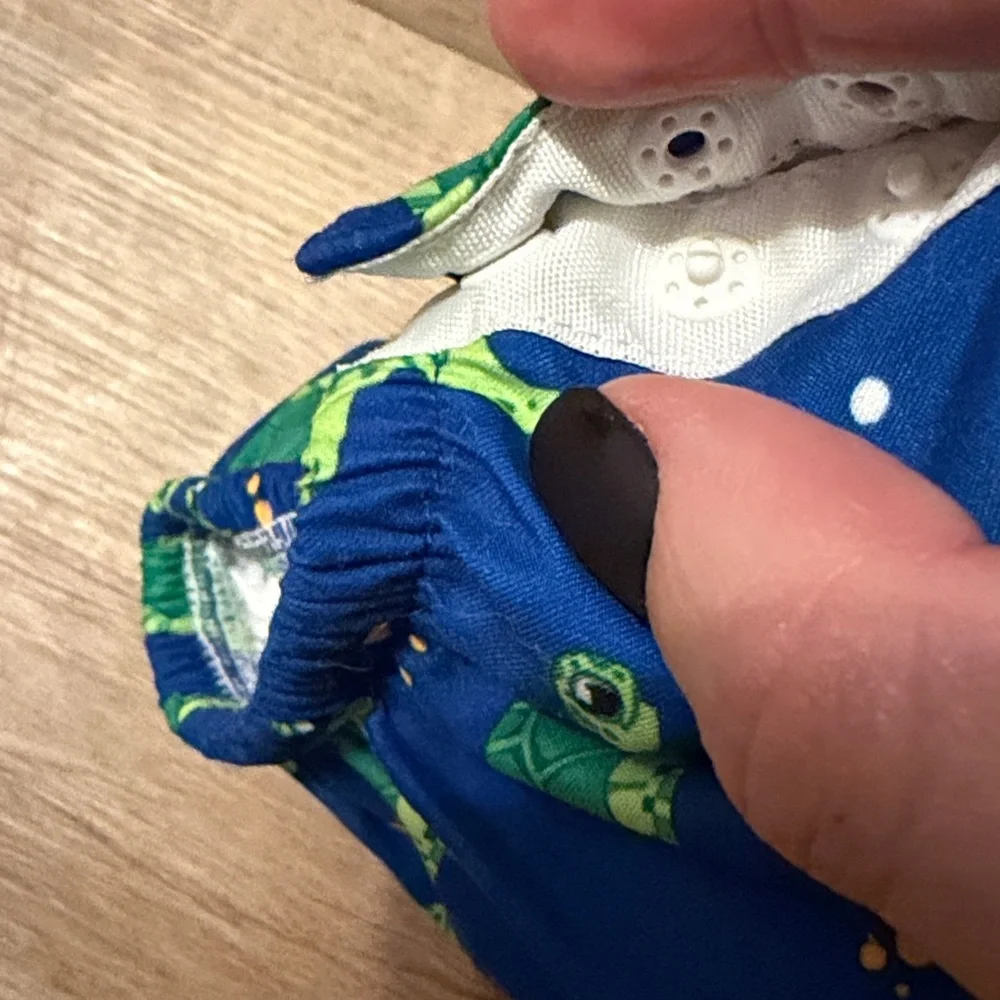 Blue Turtle Print Baby Swim Diaper 3-6m kids bottoms